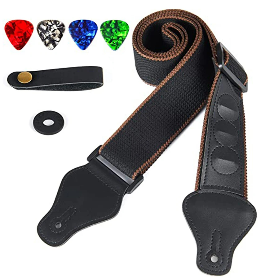 Musical Instrument Fagot - Sangle de guitare en cuir PU