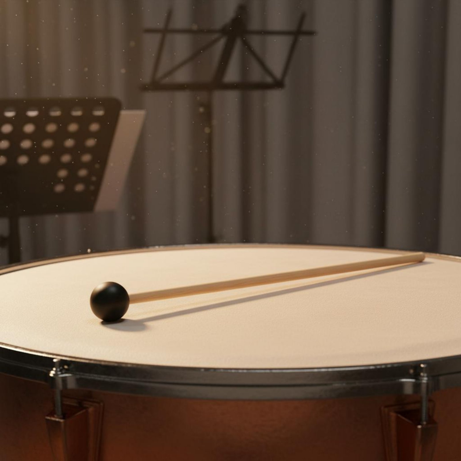 Musical Instrument Long - Maillet à tête noire, 2 pièces,