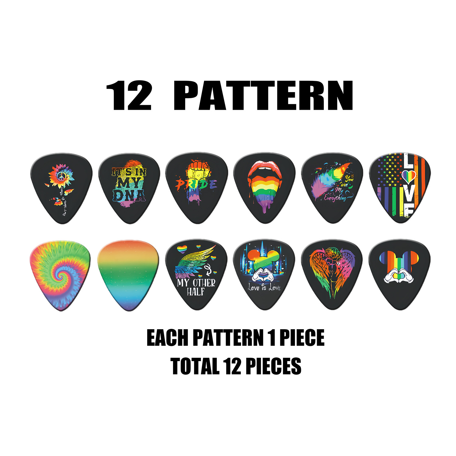 12 pièces plectres de guitare  - Acoustic Guitar Dreadnought avis et prix