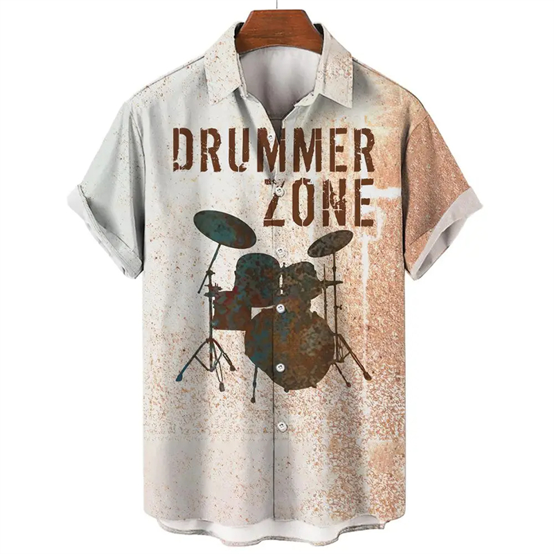 Chemise hawaïenne à motifs mus - Musical Instrument Hawaiian avis et prix