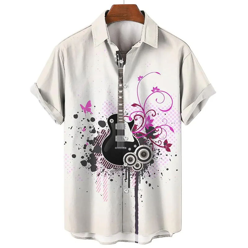 Chemise hawaïenne à motifs mus - Musical Instrument Hawaiian avis et prix