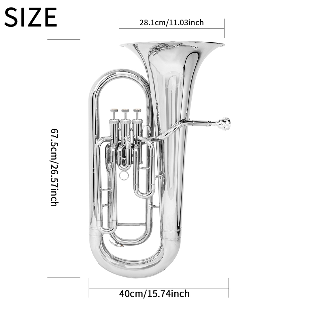 Euphonium SLADE B plat à 3 clé - Musical Instrument Euphonium avis et prix