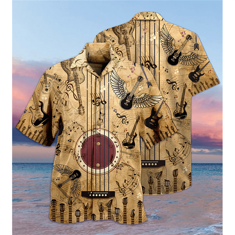 JEBass-Chemises Hawaïennes à M - Musical Instrument Hawaiian avis et prix