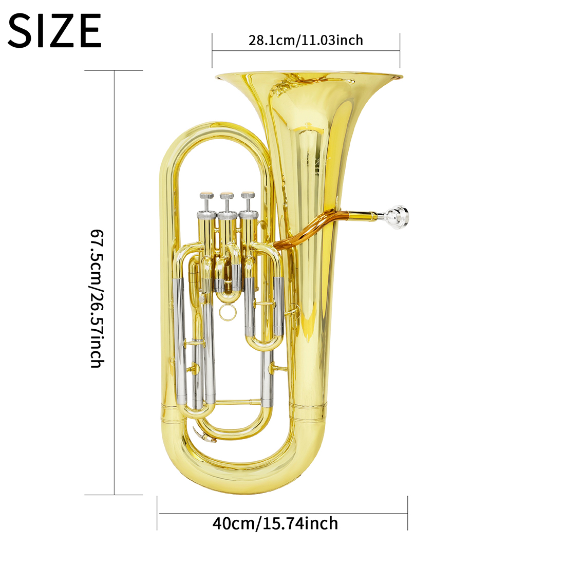 SLADE Bb Euphonium Valve verti - Musical Instrument Euphonium avis et prix