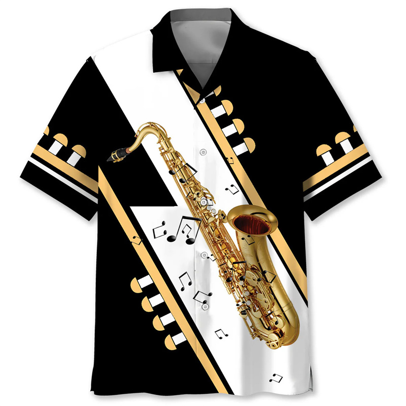 Saxophone chemise hawaïenne tr - Musical Instrument Hawaiian avis et prix